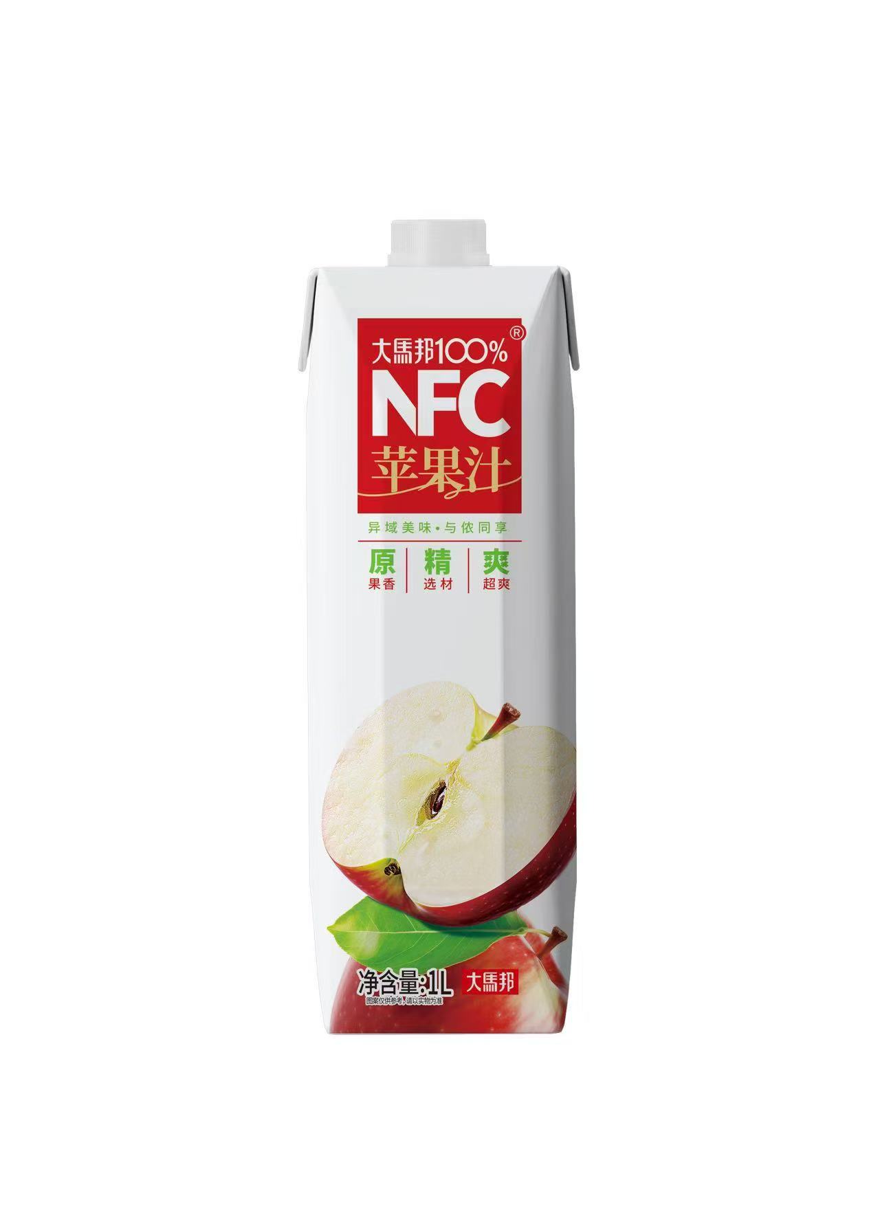 大馬邦100%NFC蘋果汁無添加鮮榨健康飲品大瓶裝